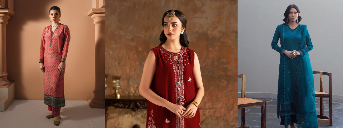The Elegance of Stitched Clothes – Discover our Luxury Collection of Silk, Lawn, & Velvet Dresses