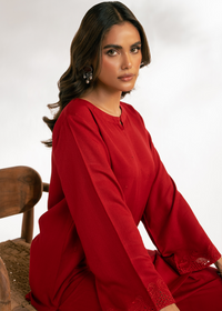 Red Embroidered Suit