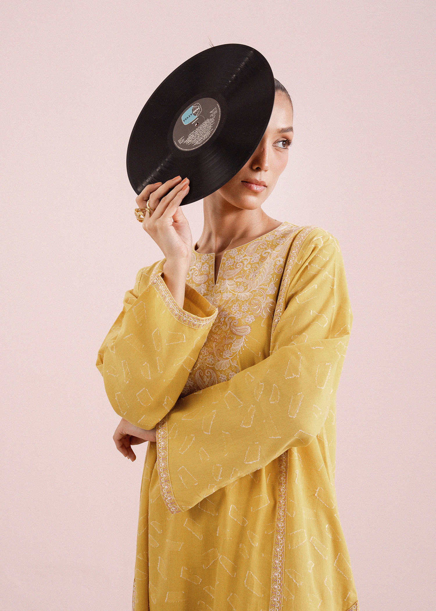 Mustard Embroidered Suit