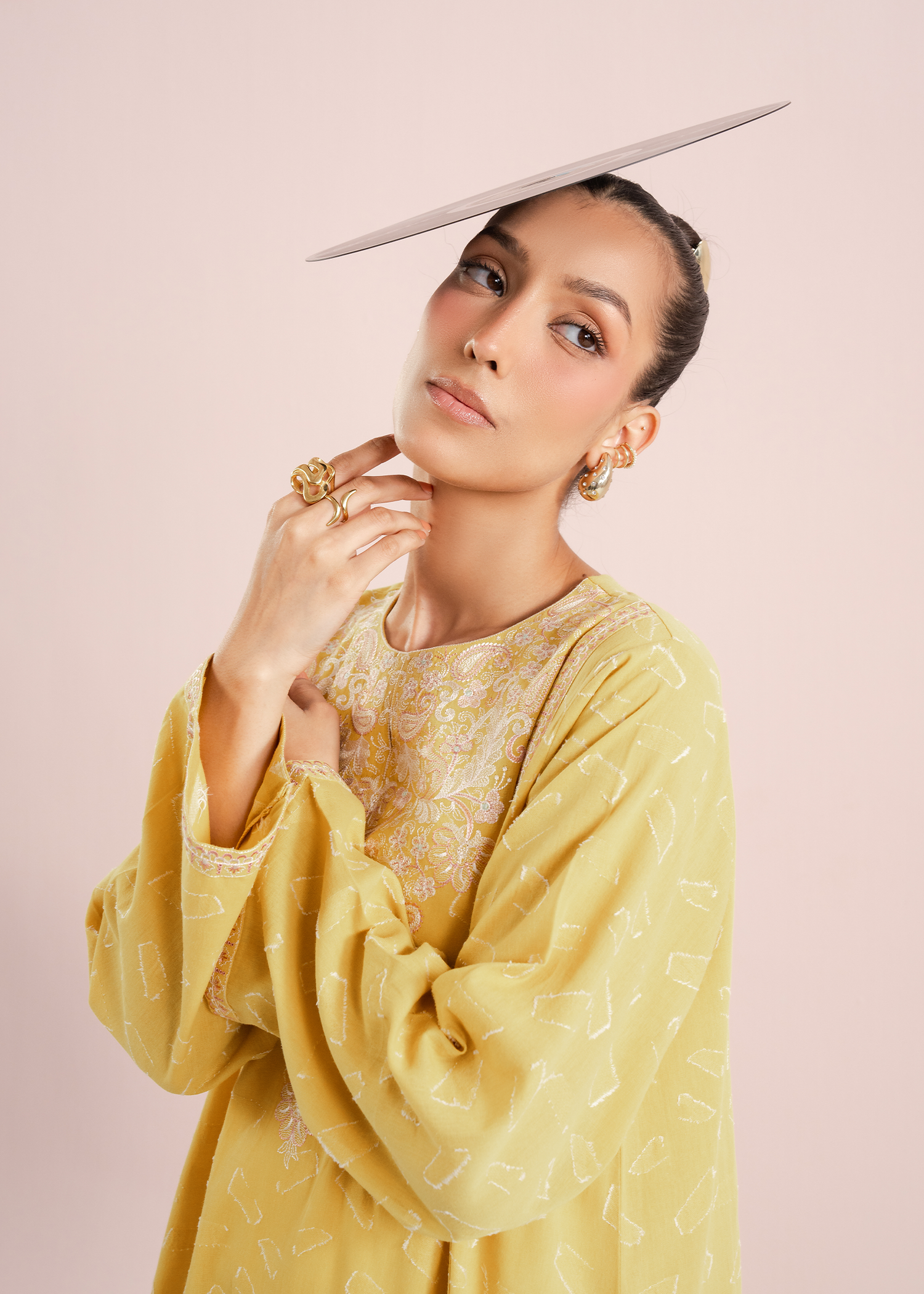 Mustard Embroidered Suit