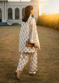Powder White Printed Co-ord
