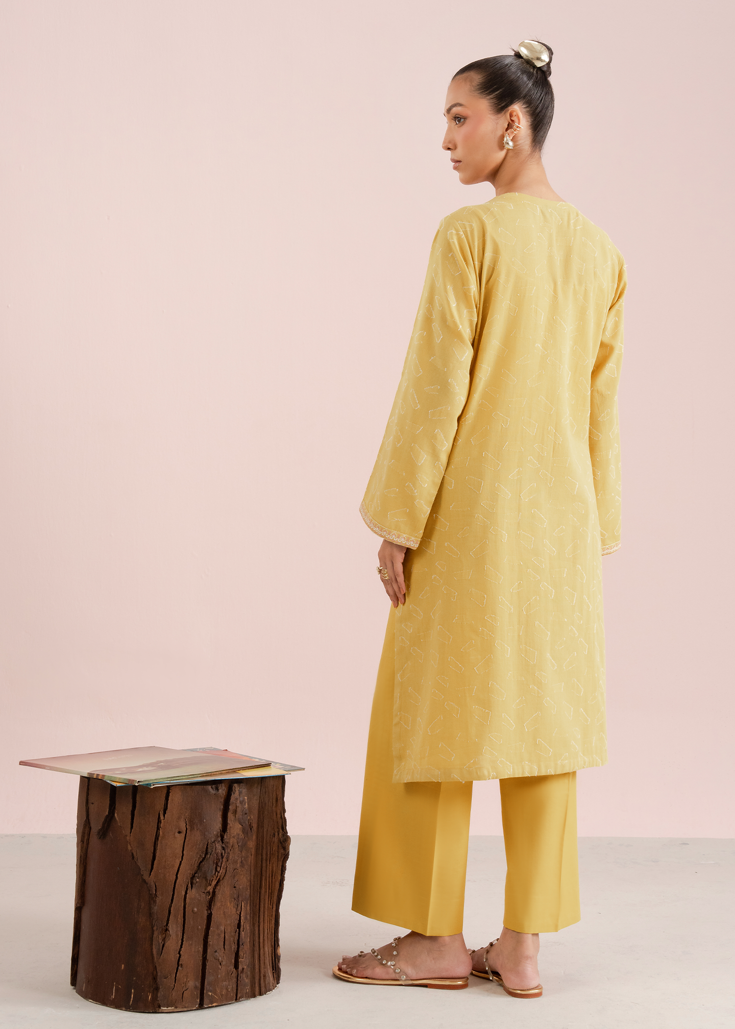 Mustard Embroidered Suit