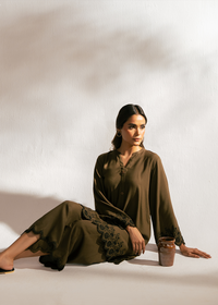 Olive Embroidered Suit