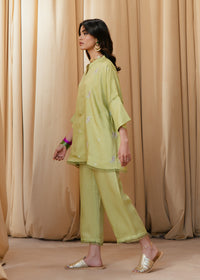 Green Embroidered Suit