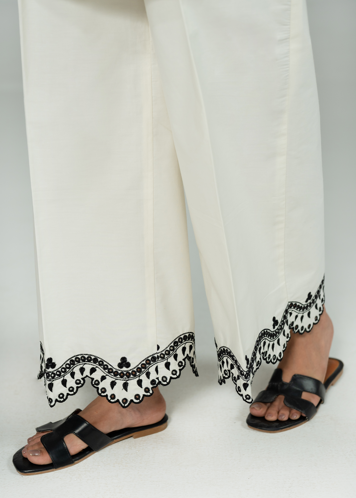 White Embroidered Co-ord