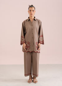 Mocha Embroidered Co-ord