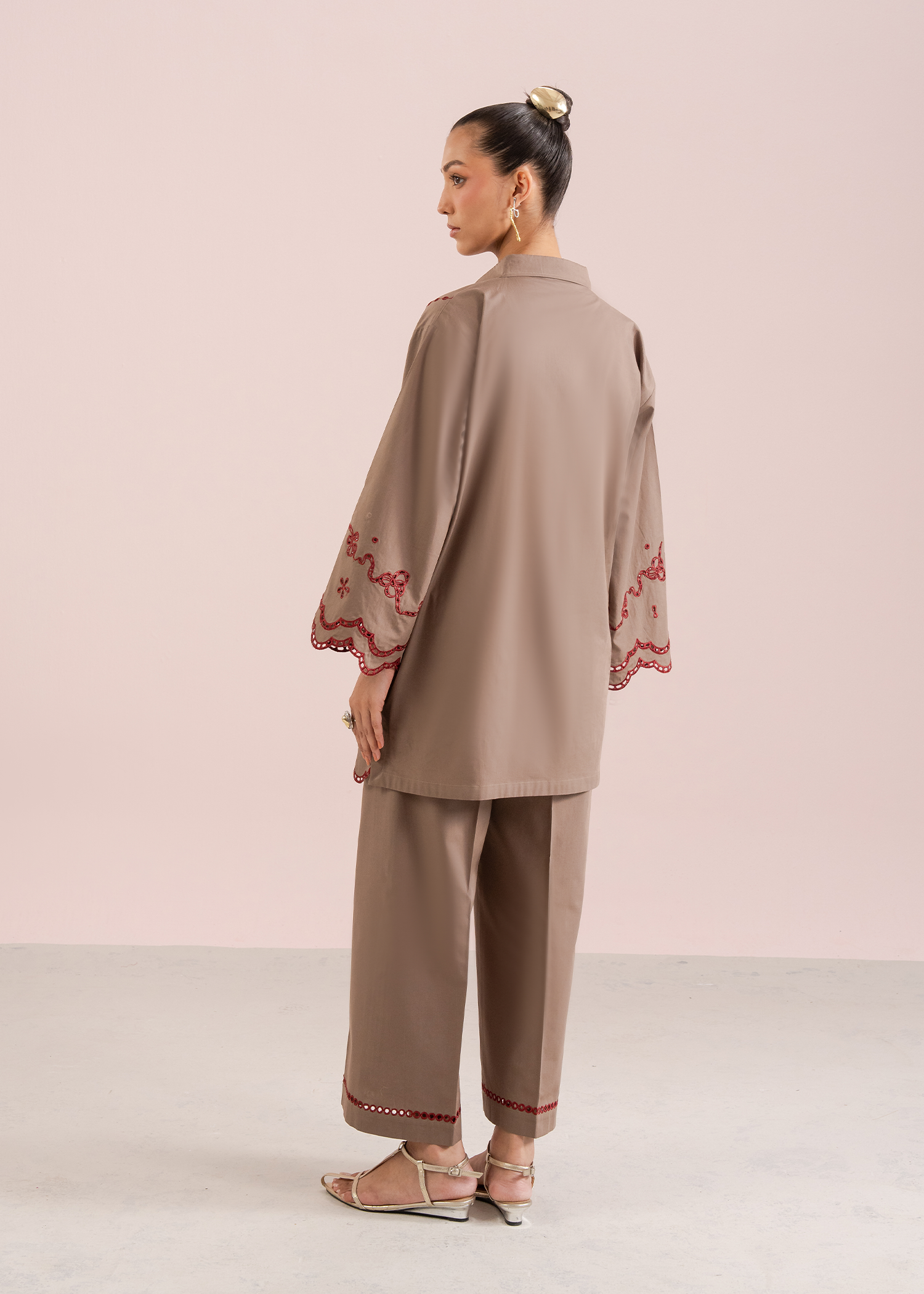 Mocha Embroidered Co-ord