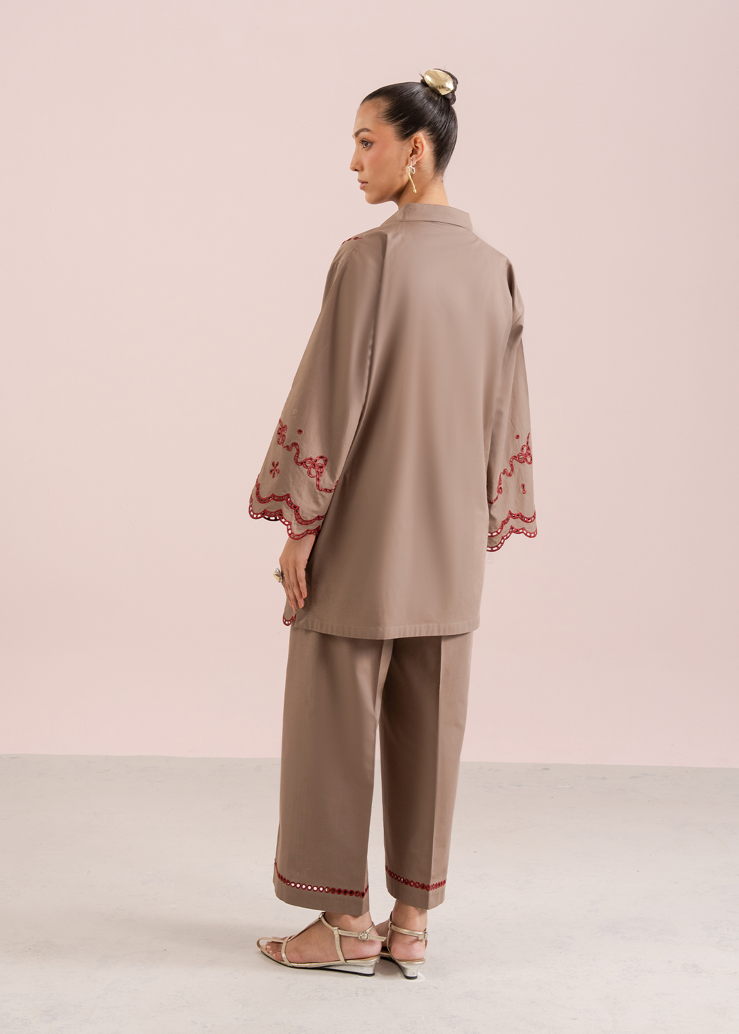 Mocha Embroidered Co-ord