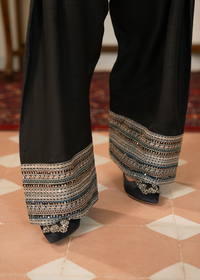Black Raw Silk Suit