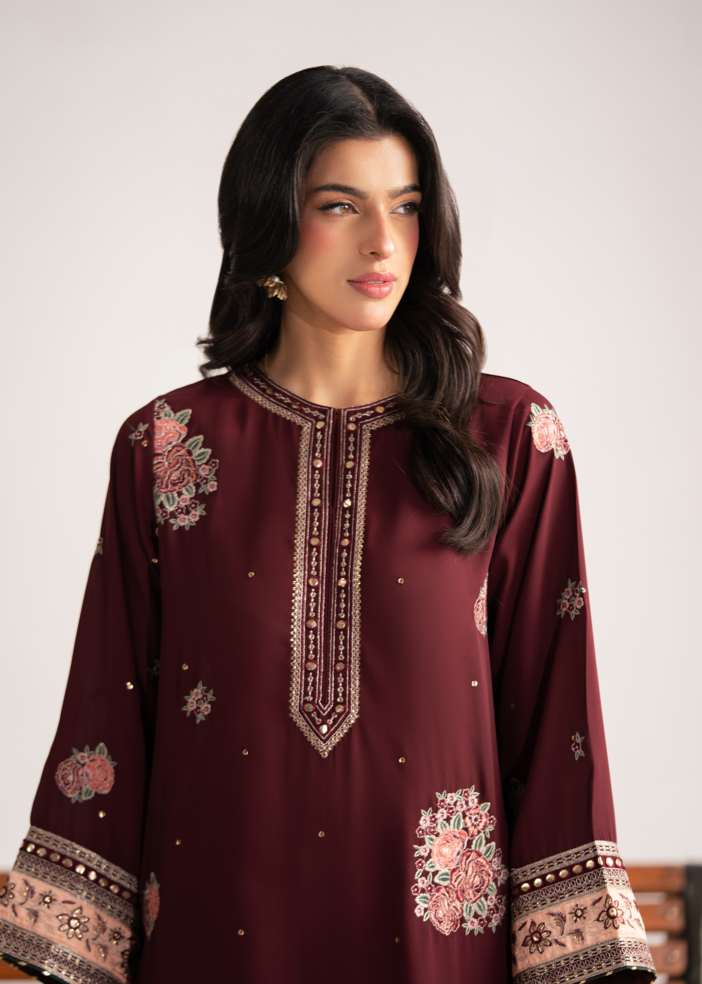 Aurelia Maroon Festive Shirt