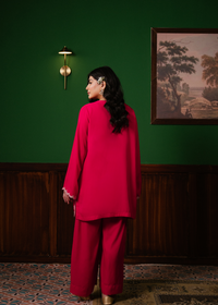 Hot Pink Embroidered Suit