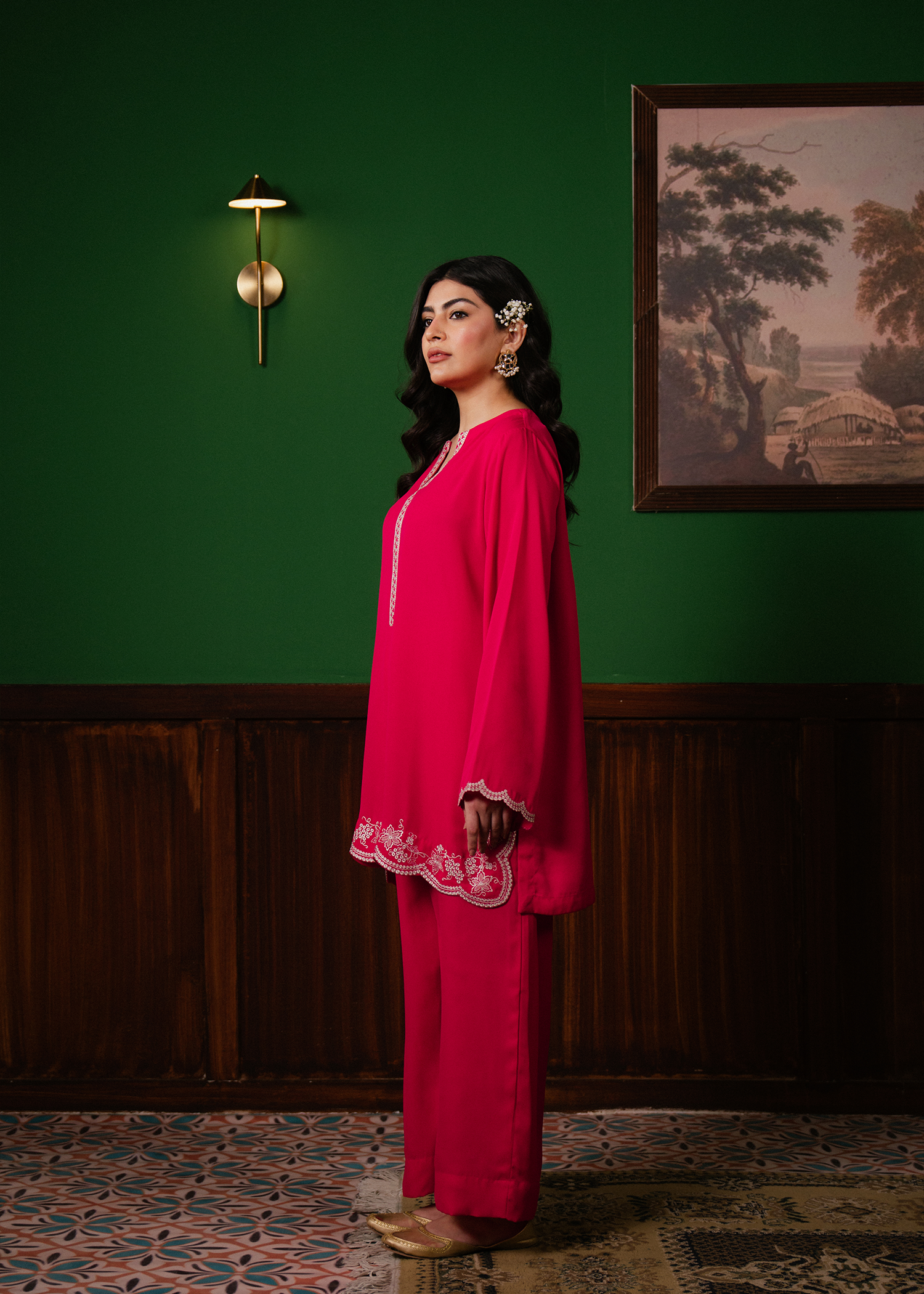 hot pink suit