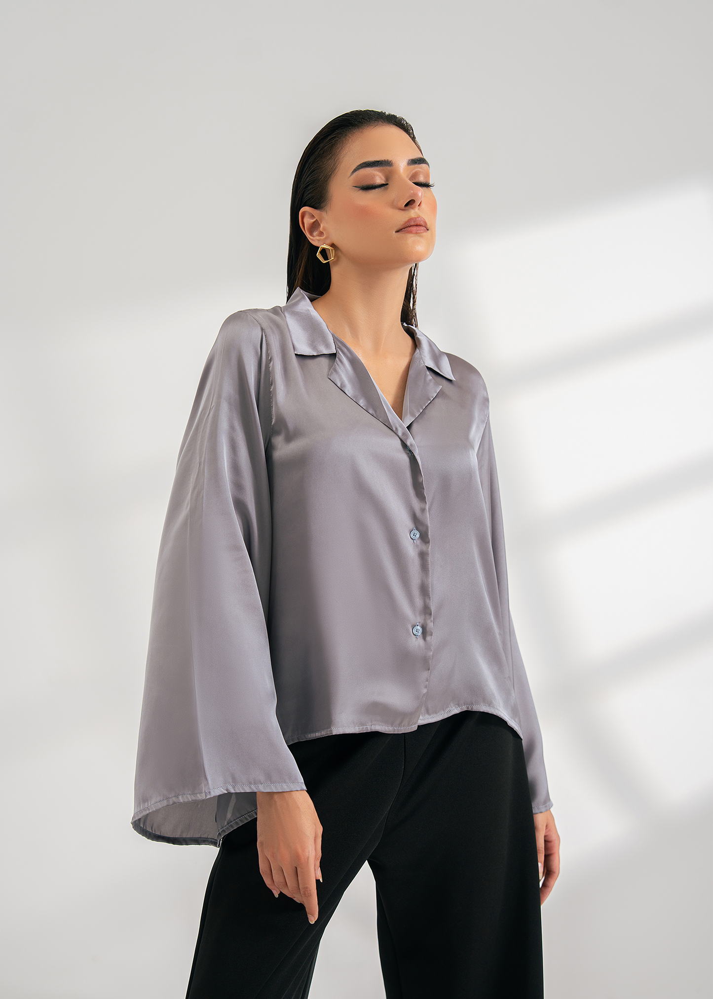 Grey Button Down Shirt