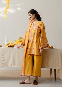 Printed Mustard Suit