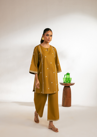 Mehndi Green Embroidered Suit