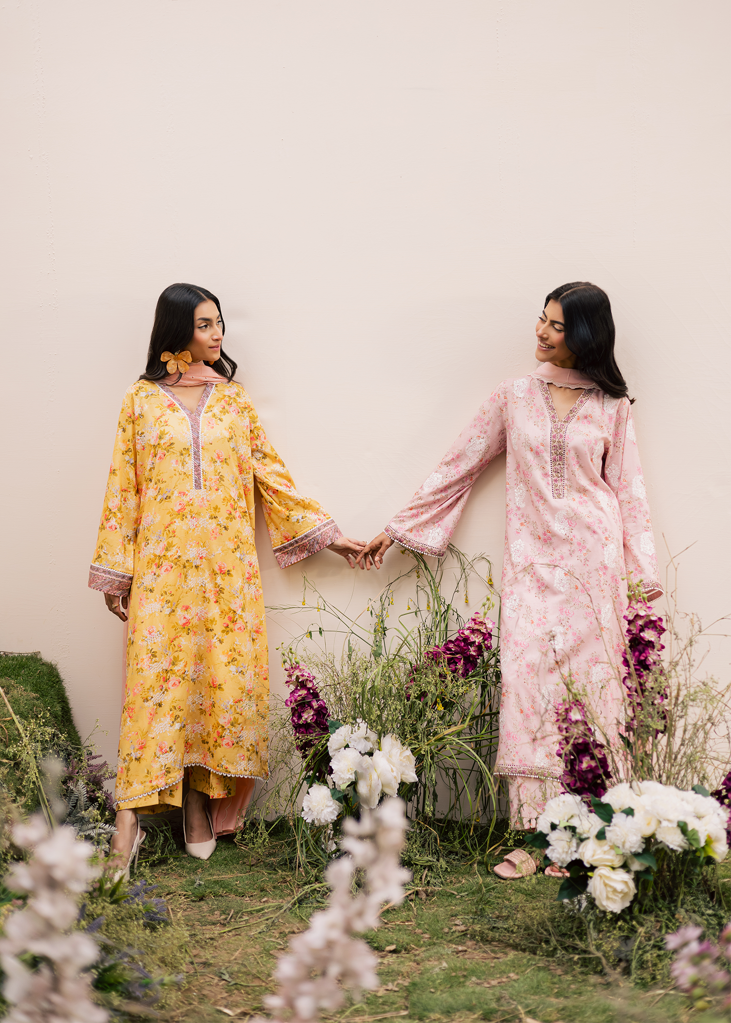 pink sharara suit
