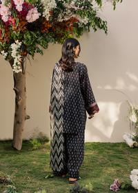 Black Printed Dupatta