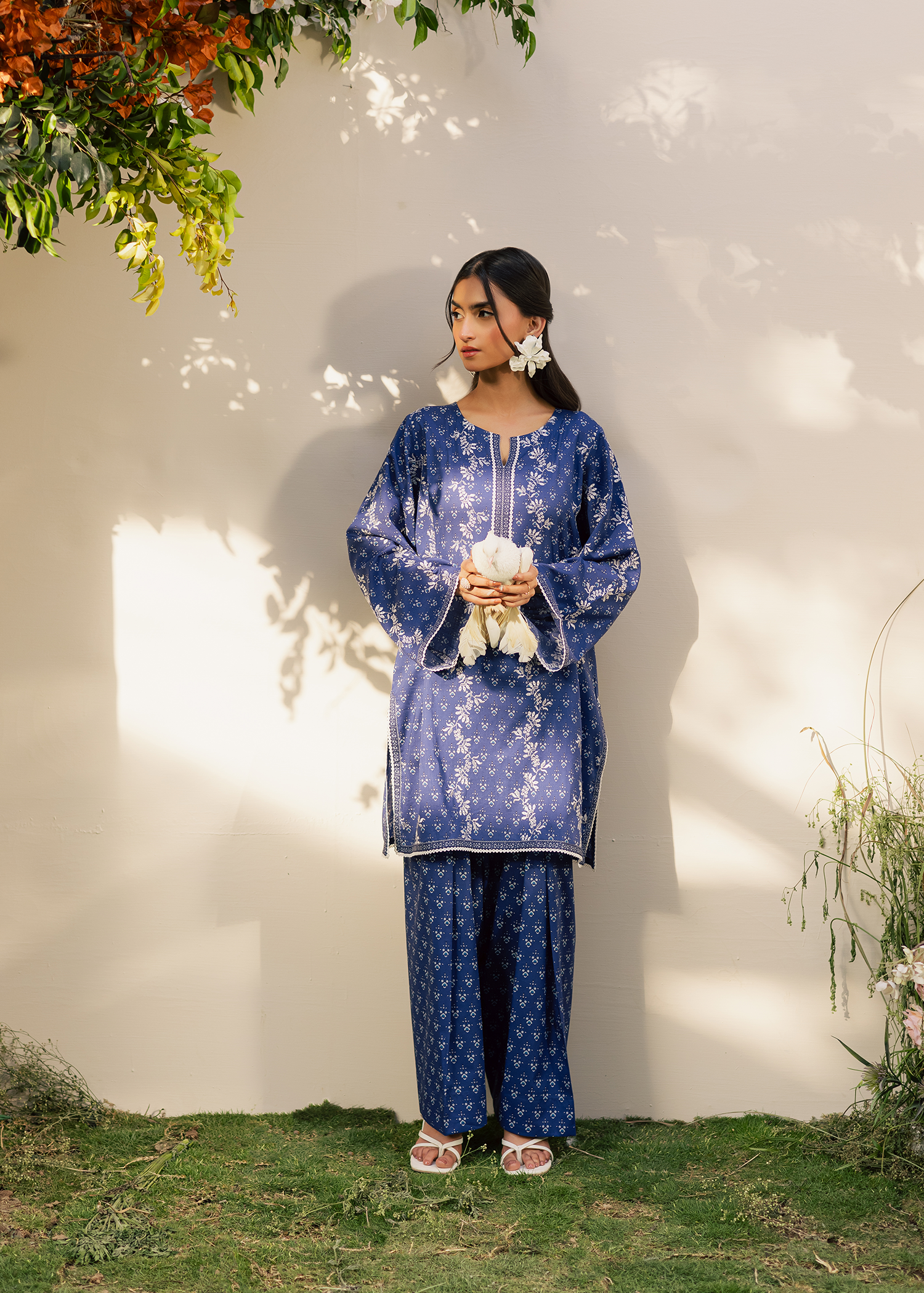 embroidered sharara suit