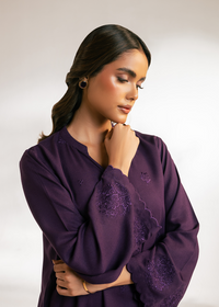 Purple Embroidered Suit