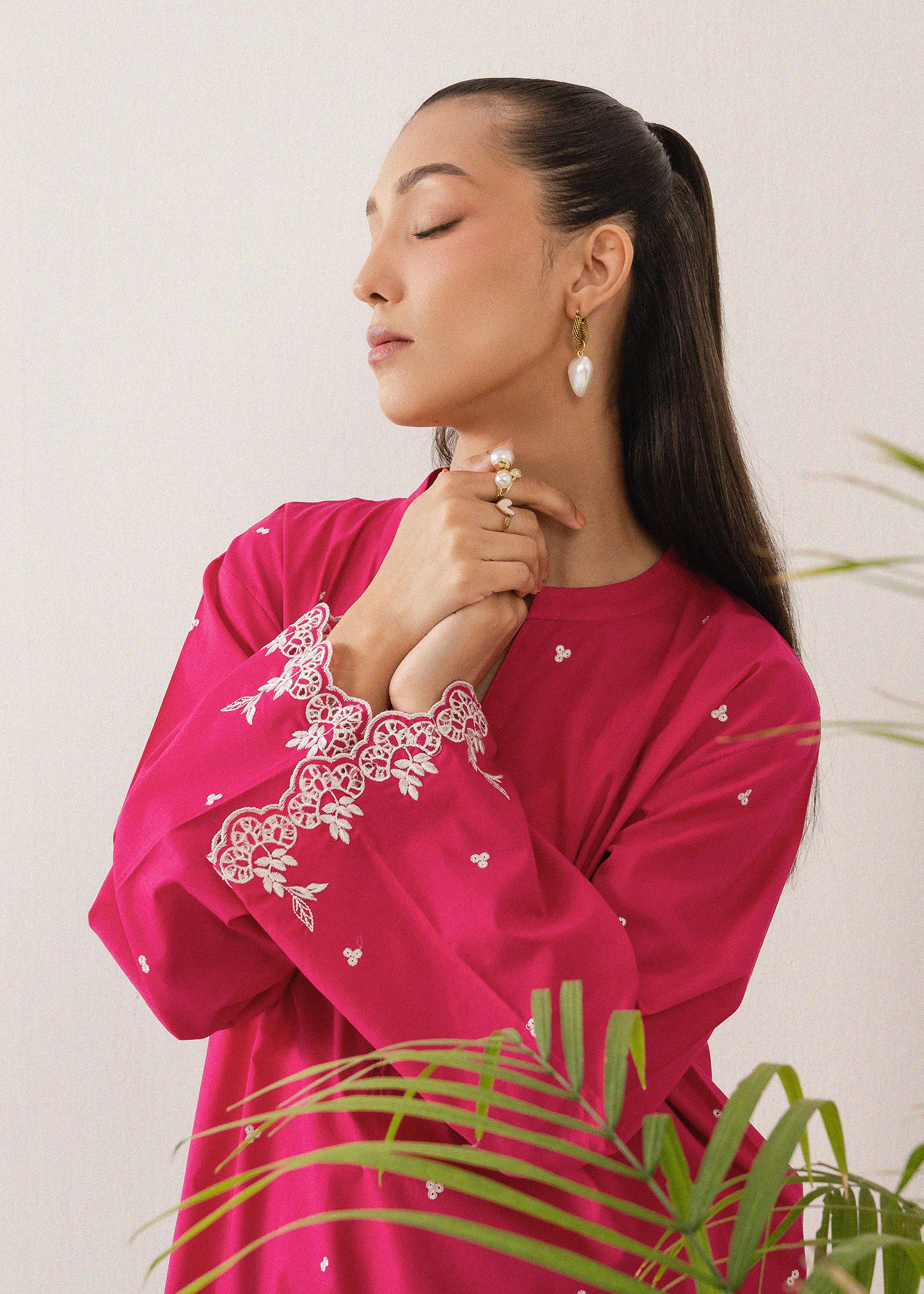 Pink Embroidered Co-ord