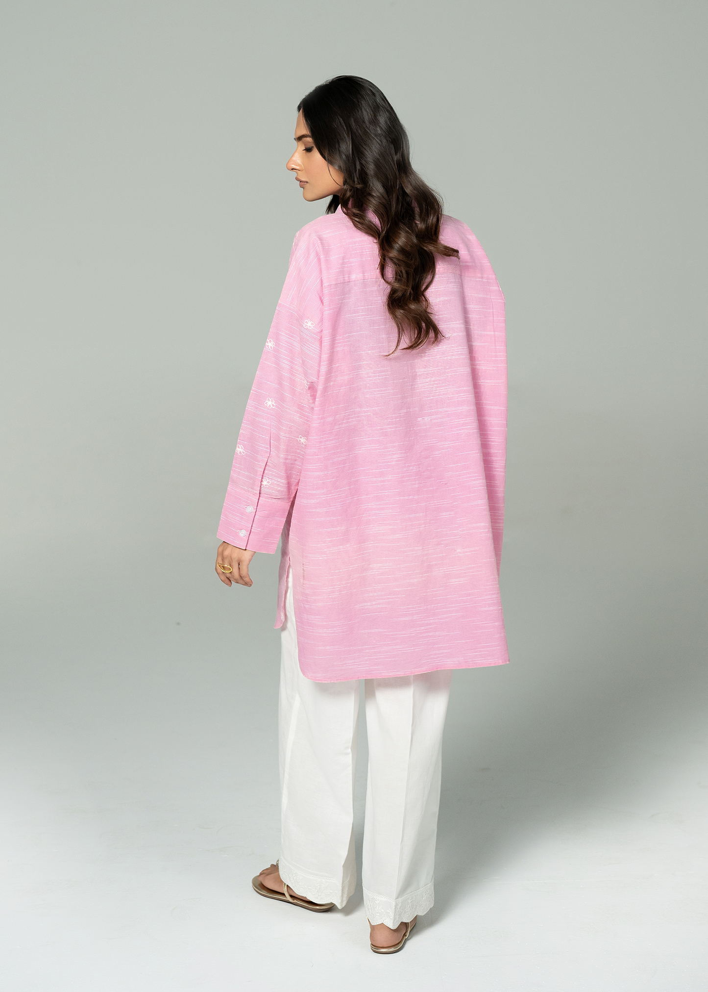 Pink Embroidered Shirt