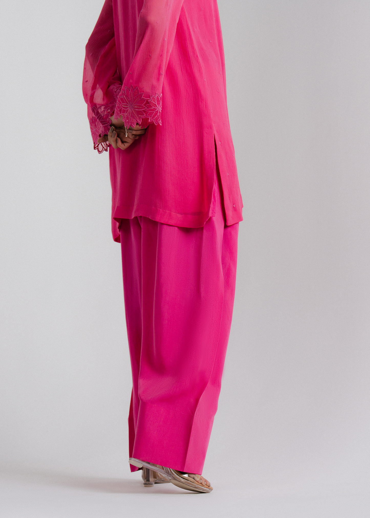 Chiffon Embroidered Suit
