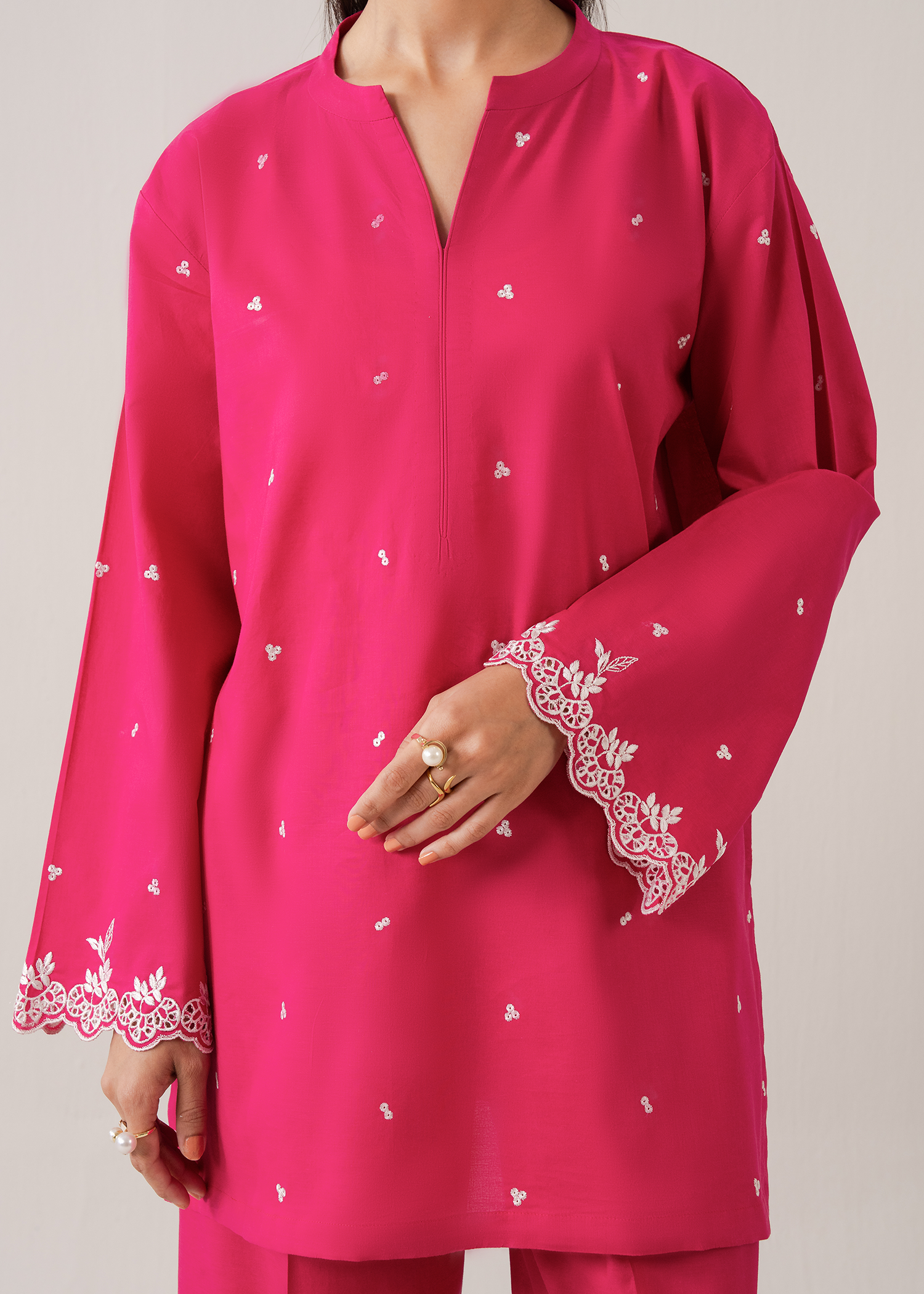 Pink Embroidered Co-ord