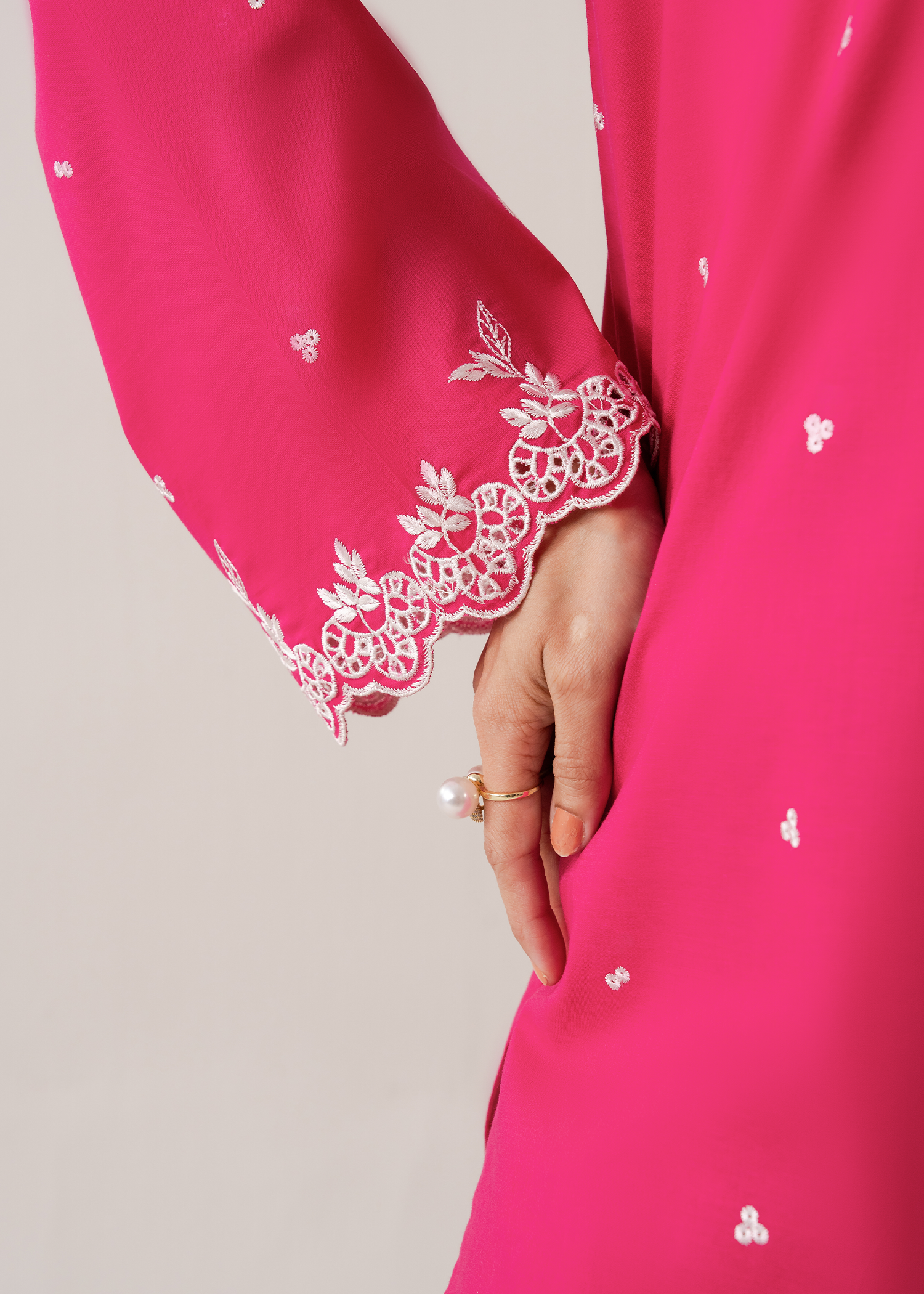 Pink Embroidered Co-ord