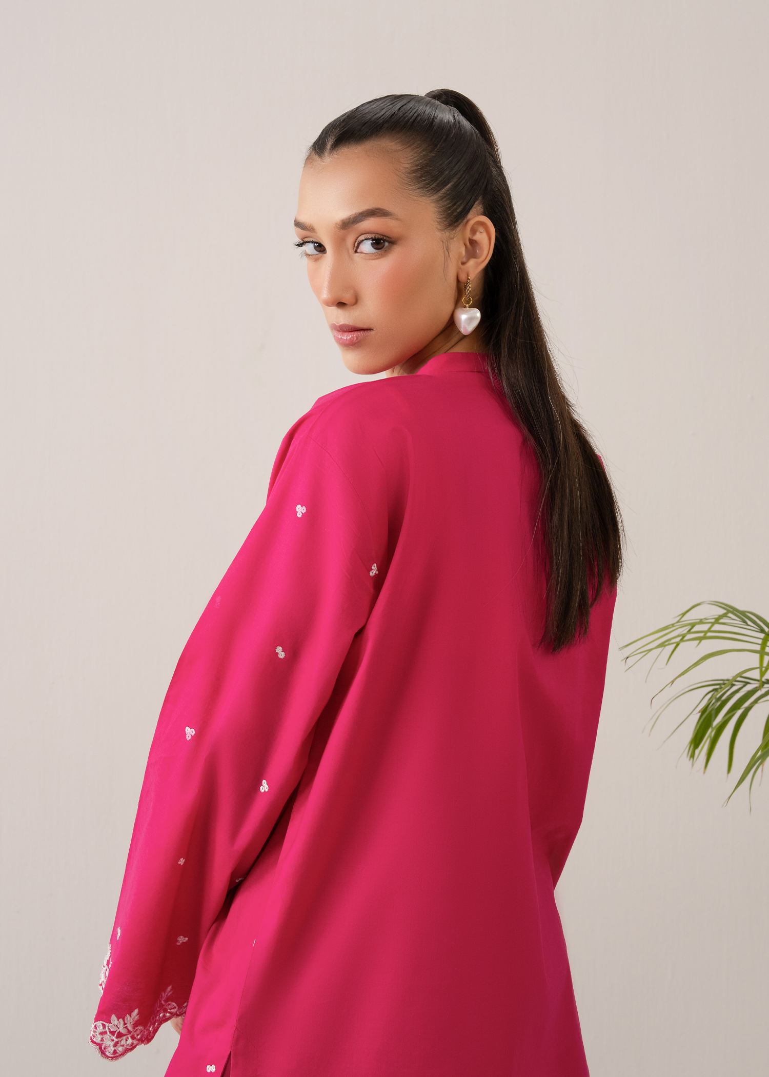 Pink Embroidered Co-ord
