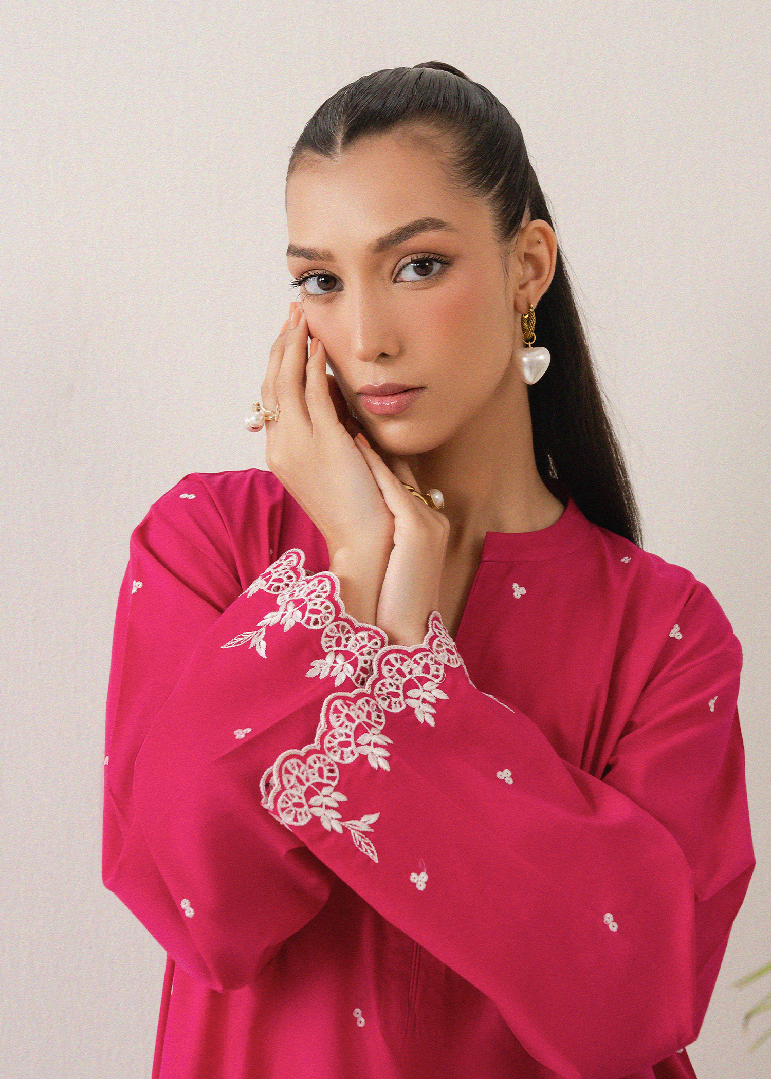 Pink Embroidered Co-ord