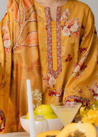 Printed Mustard Suit