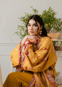 Printed Mustard Suit