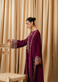 Purple Embroidered Suit