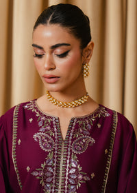 Purple Embroidered Suit