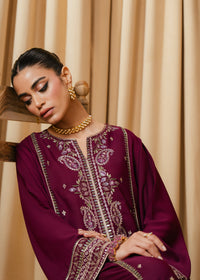 Purple Embroidered Suit