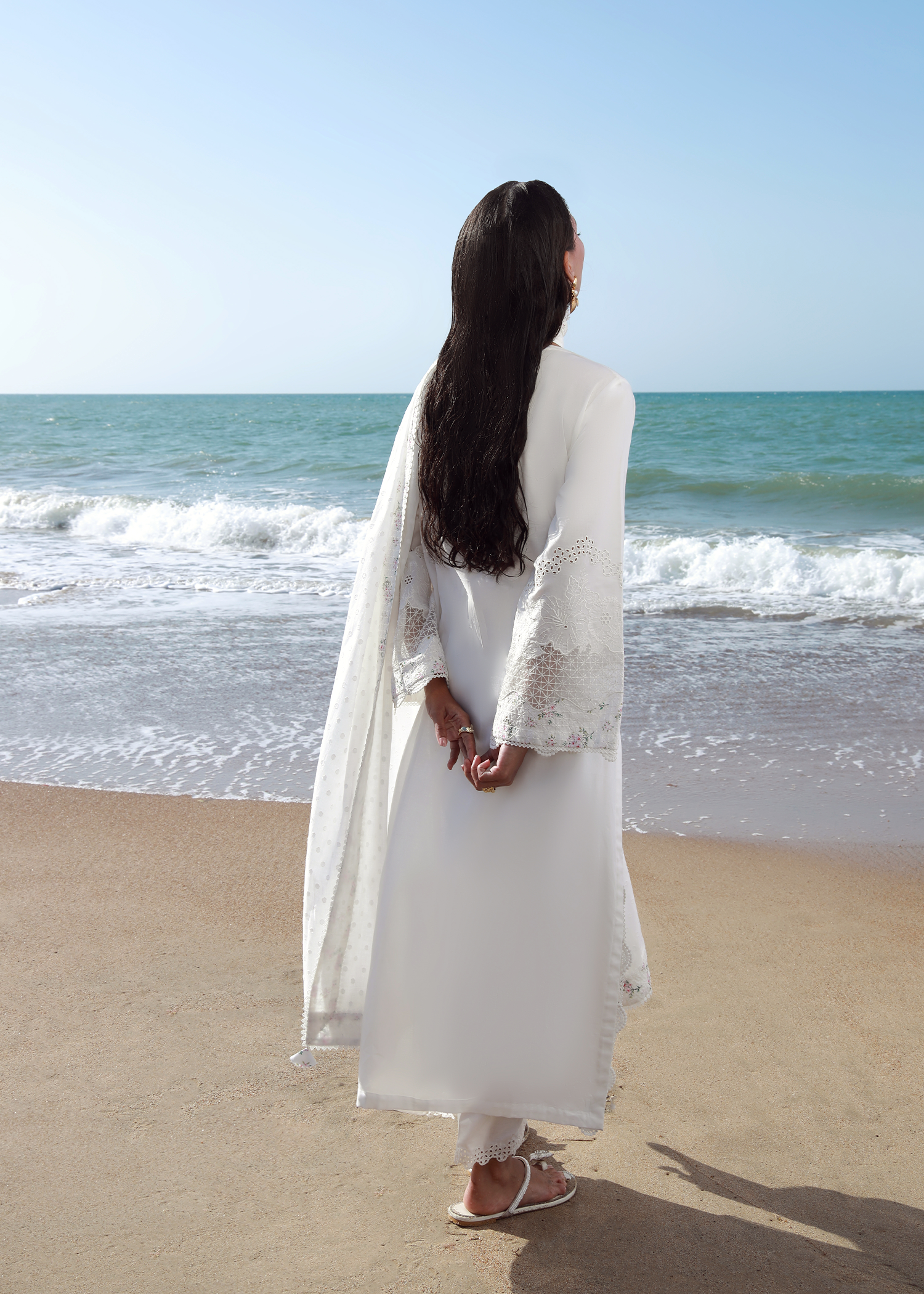 White Luxury Embroidered Suit