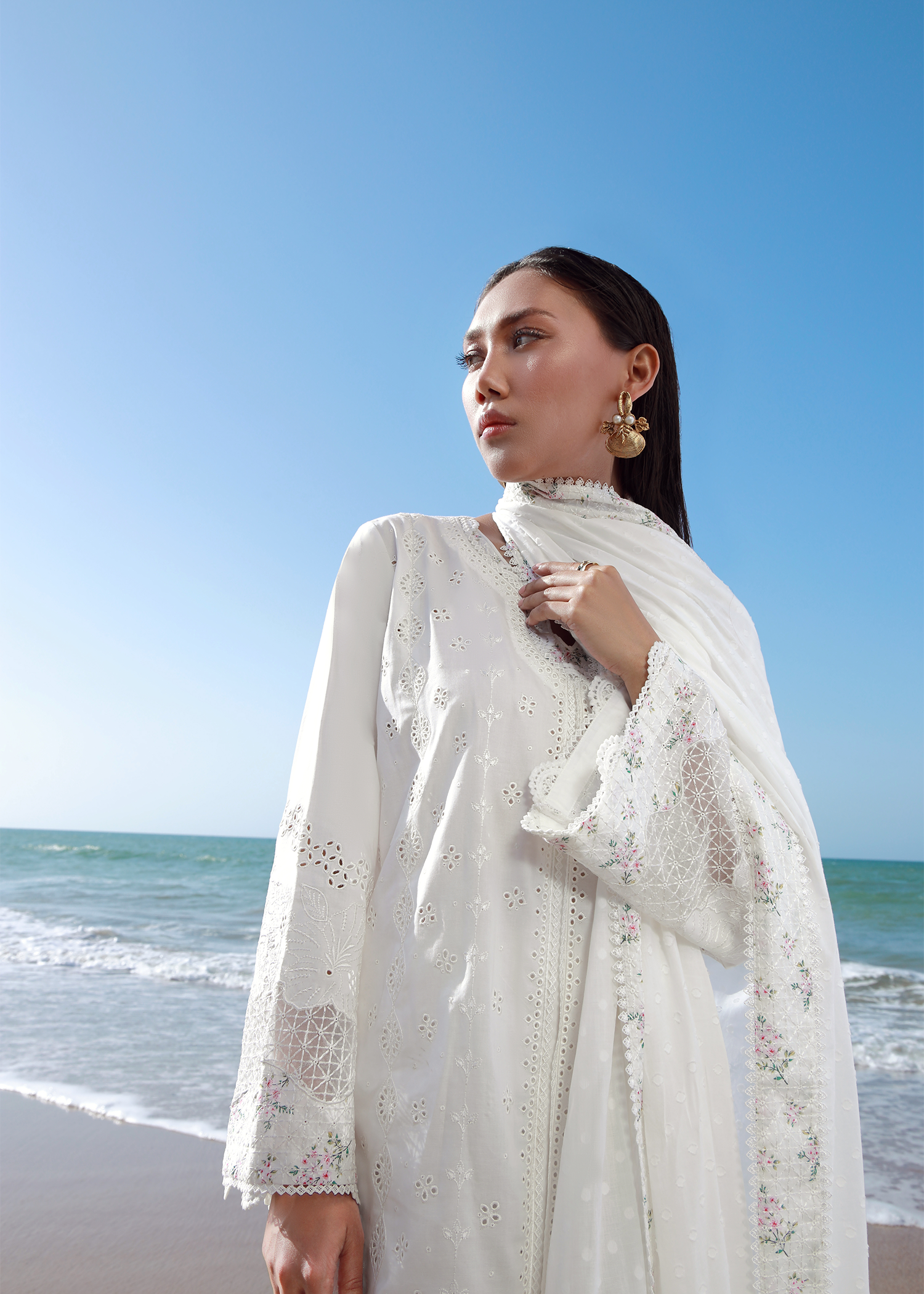 White Luxury Embroidered Suit