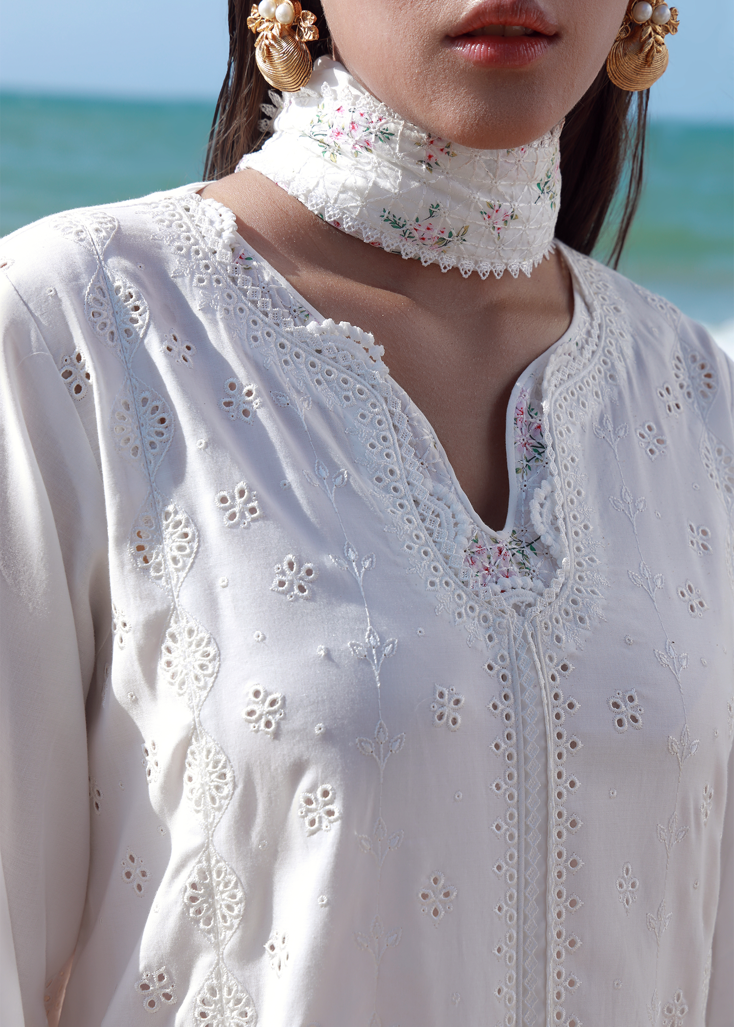White Luxury Embroidered Suit