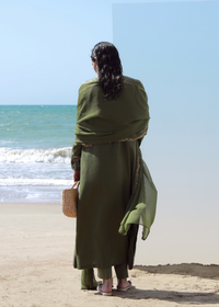 Olive Luxury Embroidered Suit