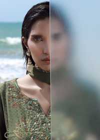 Olive Luxury Embroidered Suit