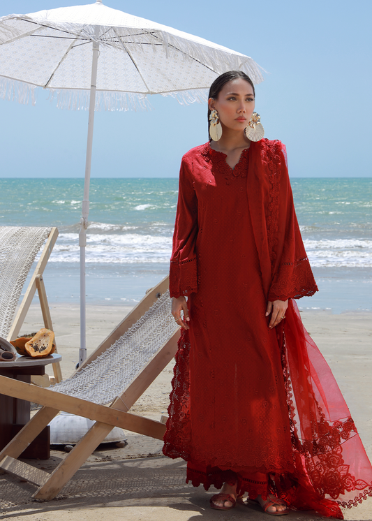 red lawn dresses