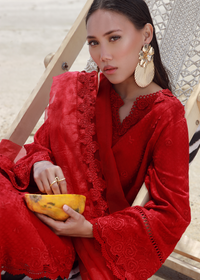 Red Luxury Embroidered Suit