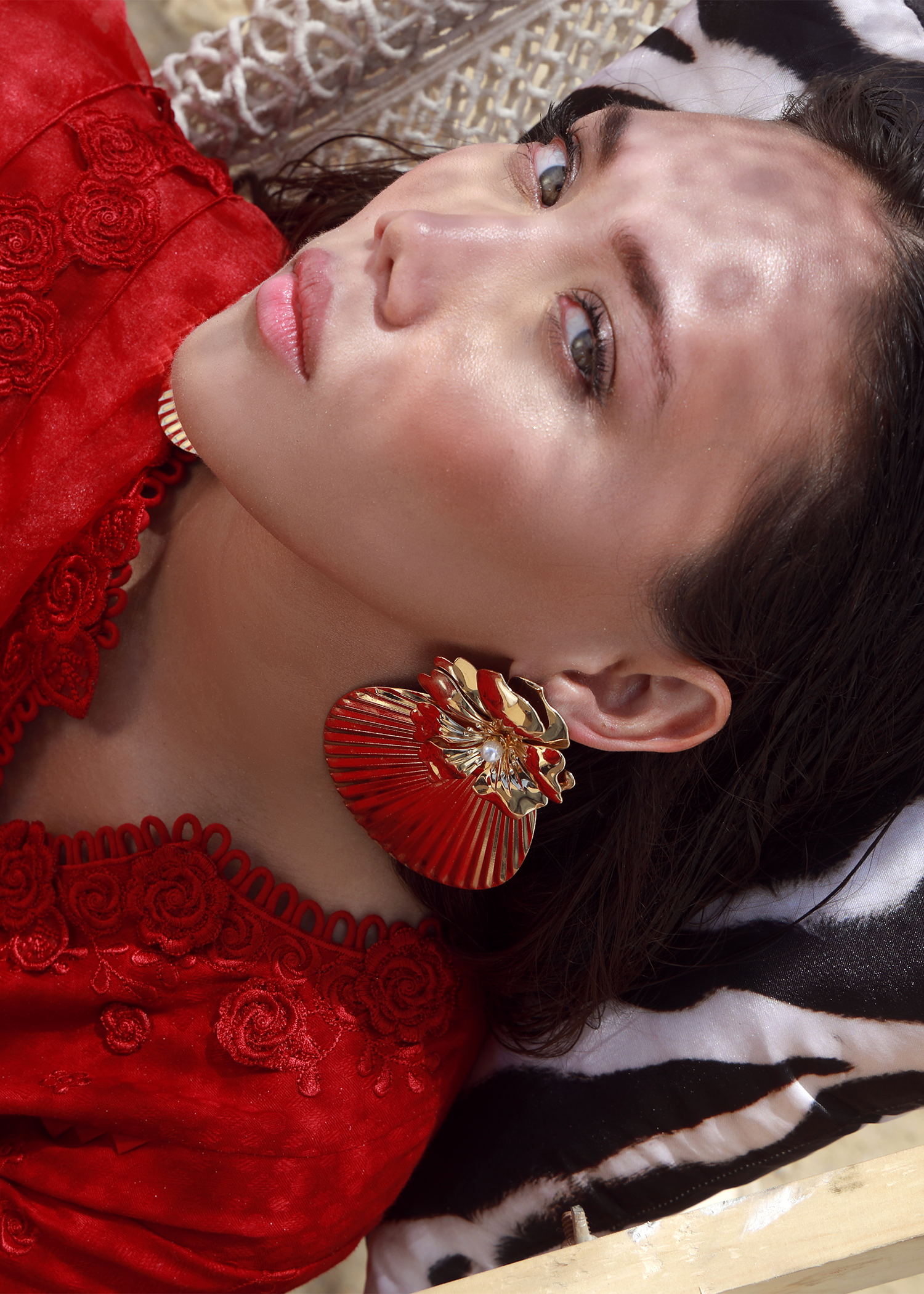 Red Luxury Embroidered Suit