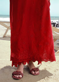 Red Luxury Embroidered Suit