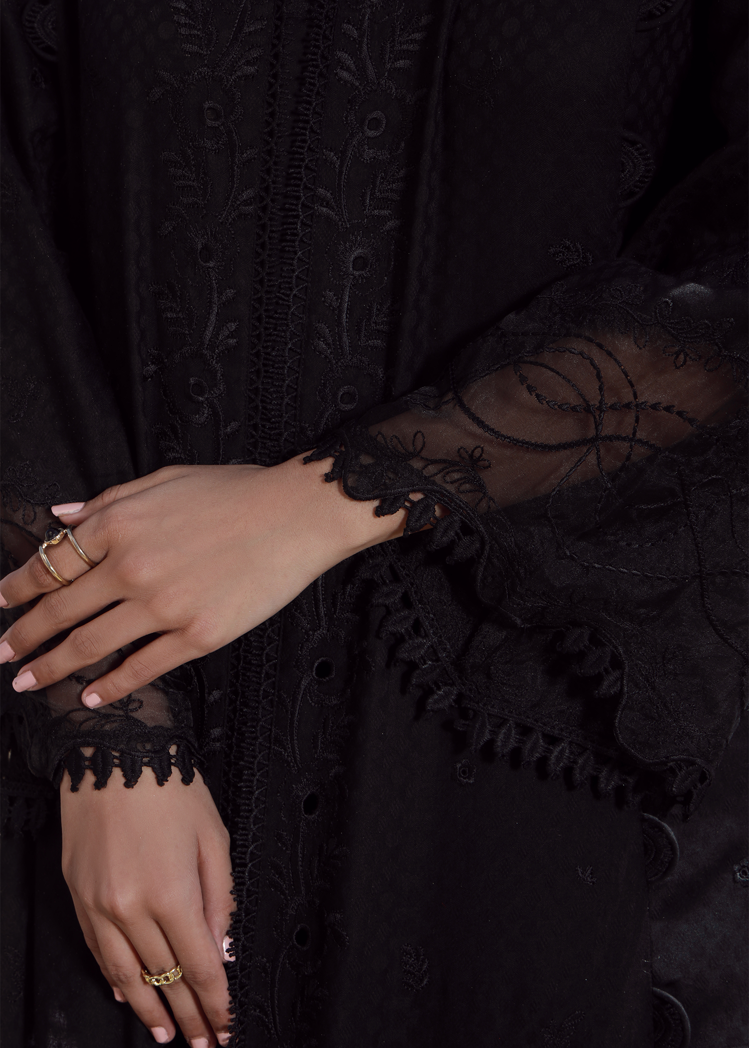 Black Luxury Embroidered Suit