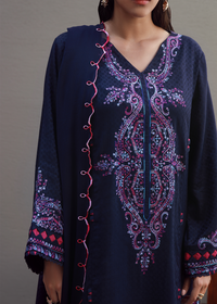 Navy Luxury Embroidered Suit