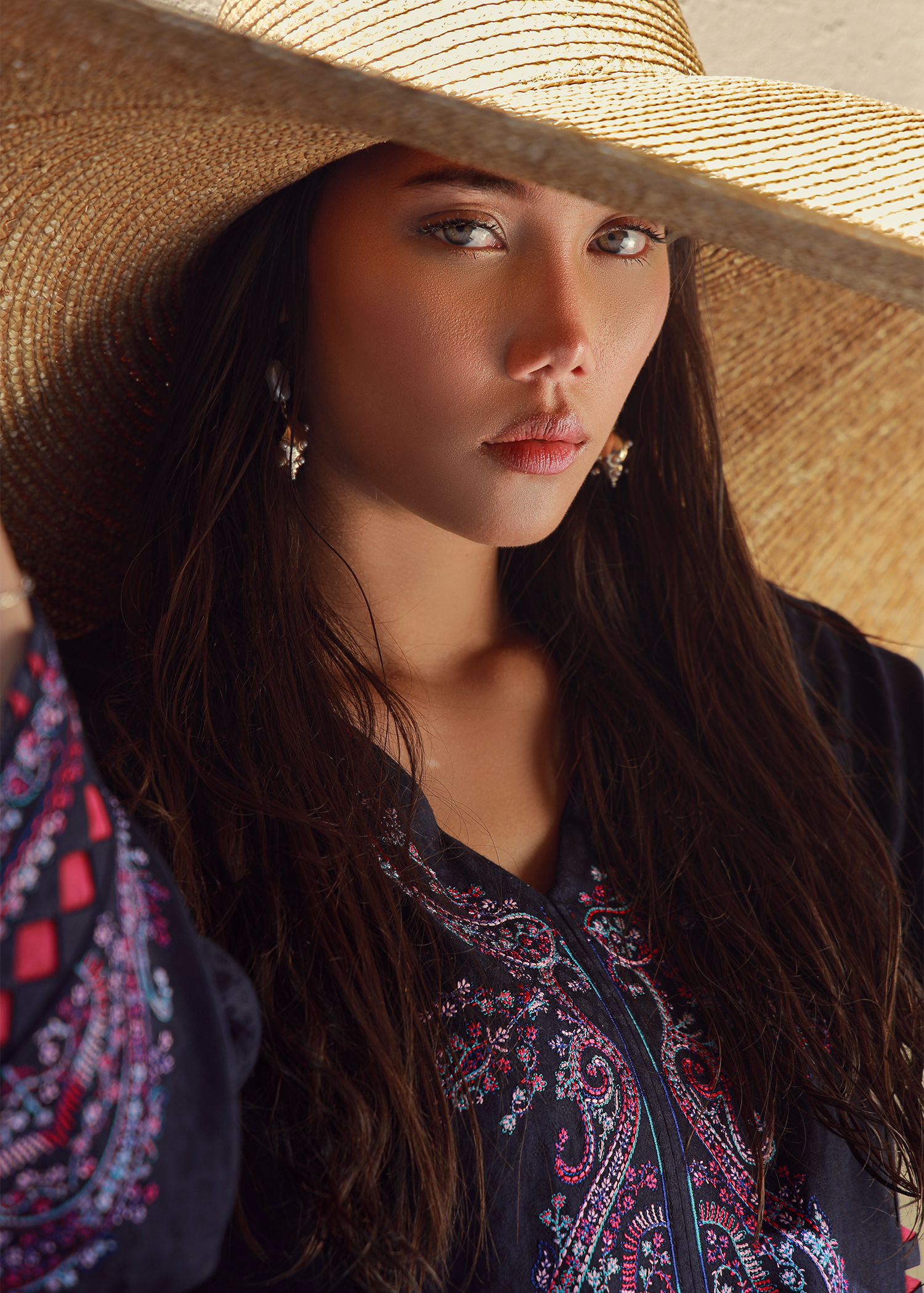 Navy Luxury Embroidered Suit