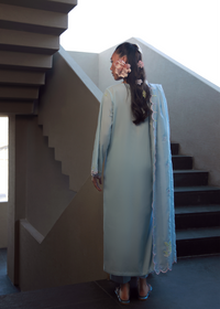 Ice Blue Luxury Embroidered Suit