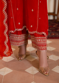 Rust Raw Silk Suit