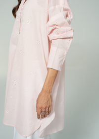 Baby Pink Embroidered Shirt